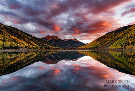 Sunset Crystal Lake Ouray Colorado With Fall Colors Oc 1141 X 960