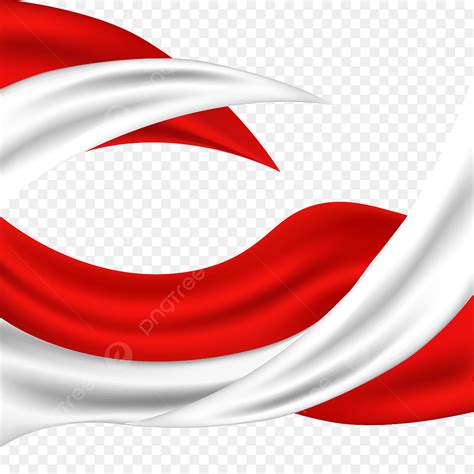 Bendera Indonesia Vektor Gelombang Merah Putih Indonesia Bendera