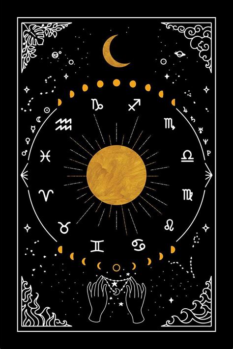 Astrological Print Zodiac Sign Witchy Wall Decor Celestial Etsy