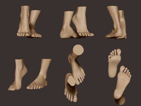3d Model High Poly Digital Human Feet Sculpture Cgtrader