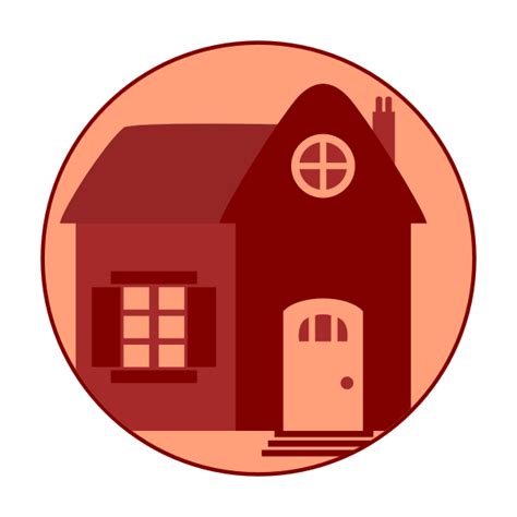 Red House Vector Image Free Svg