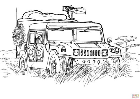 Gambar Military Coloring Pages Print Coloringstar Apache Army Hummer Di