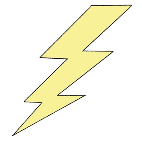 How To Draw A Lightning Bolt Easy Drawing Tutorial For Kids