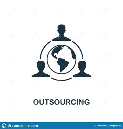 Outsourcing Icon Creative Element Design From Business Strategy Icons