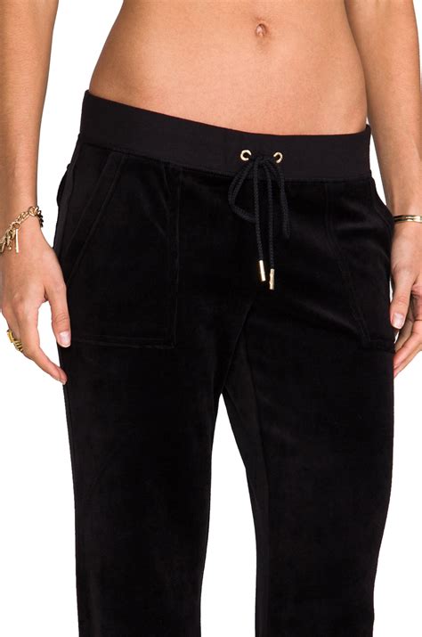Lyst Juicy Couture Velour Bling Bootcut Pant In Black