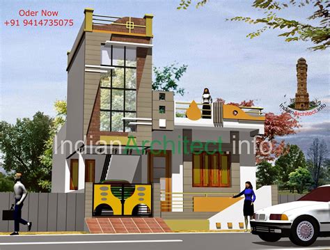 P159 Mr Shyam Ji Changeriya 25x50 House Plan With Vastu Exterior
