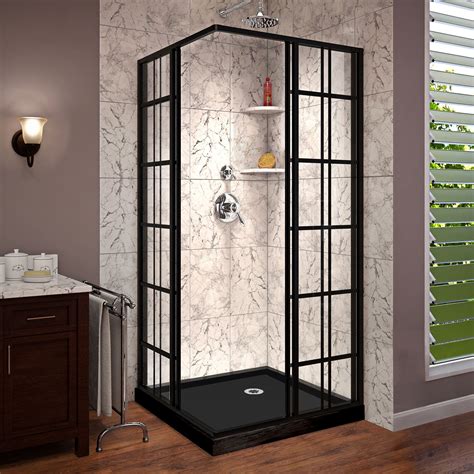 Dreamline Dl French Corner Shower Enclosure And Shower Base Kit In W X In D X