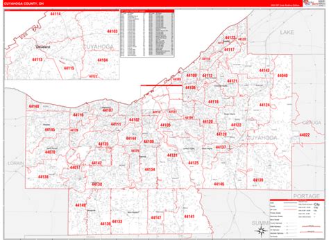 Cuyahoga County Oh Zip Code Maps Red Line