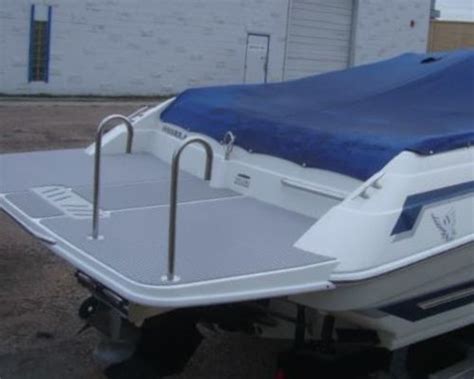 These ladders typically extend below the water level for a diy swim ladder can basically be constructed with a single pvc pipe and a piece of thick rope. Swim Platform - Custom Fabrication | Boat restoration ...