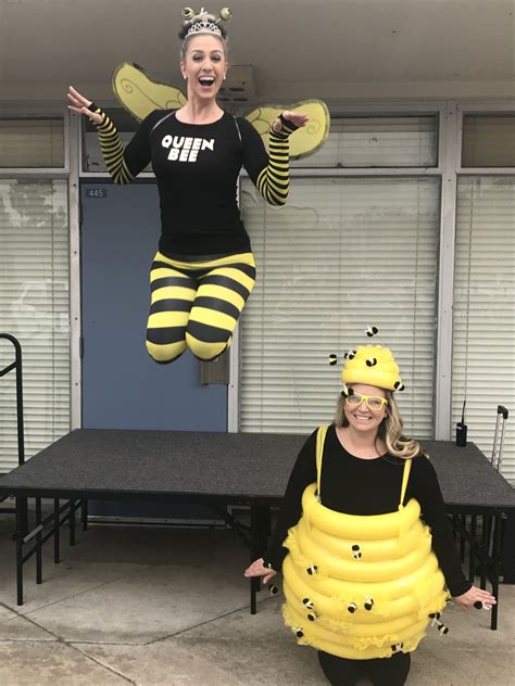 Halloween Diy Bumble Bee Costume Bee Hive Queen Bee Best Friends Bee
