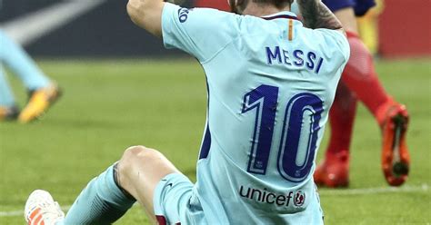 Lionel Messi Lors Du Match Atlético Madrid Fc Barcelone Madrid Le