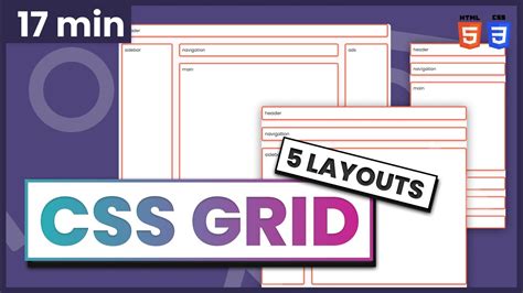 Learn Css Grid By Building 5 Layouts In 17 Minutes Css Grid 2021