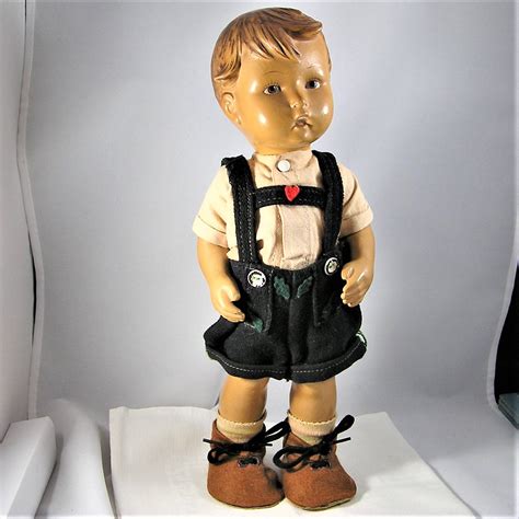 vintage m i hummel w goebel hard rubber doll made in germany etsy