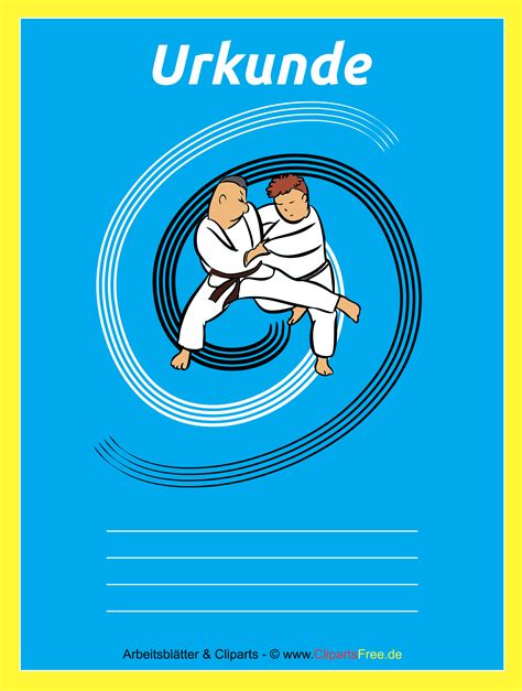 Urkunden für kinder zum ausdrucken. Urkunde Judo kostenlos zum Ausdrucken