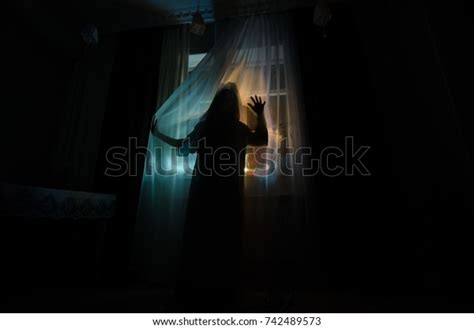 Horror Woman Window Wood Hand Hold Stock Photo 742489573 Shutterstock