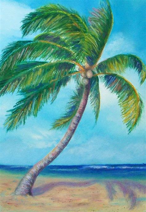 Paintings Of Palm Trees On The Beach