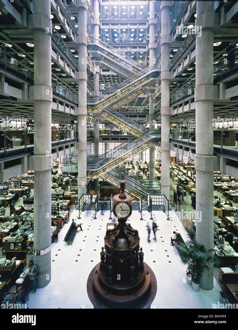 Lloyds Building Inside Offices Business Clock Watch Atrium Floors