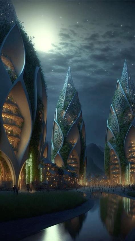 Midjourney Envisions A Futuristic Sustainable City With Air Purifying