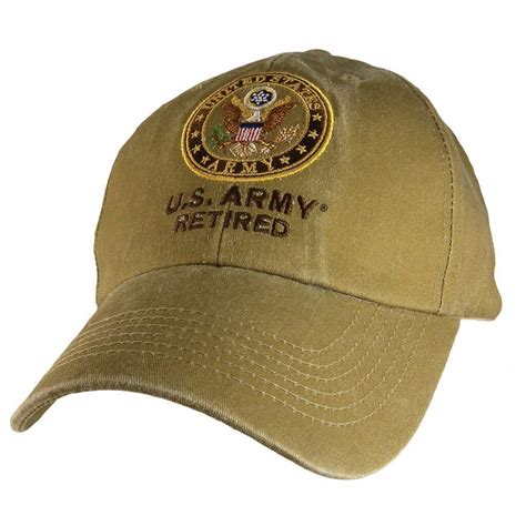 Us Army Retired Military Khaki Ball Cap