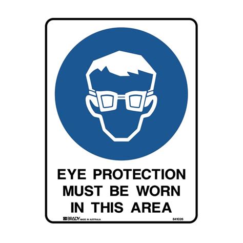 Mandatory Sign Eye Protection Must Be Worn In This Area Self
