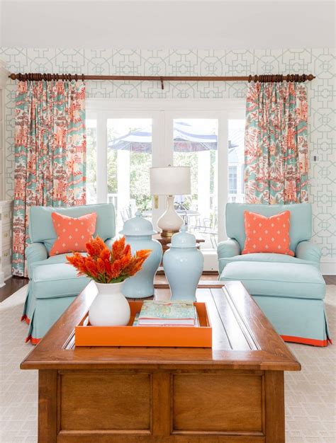 Reed And Acanthus Interior Design Coral Living Rooms Living Room
