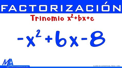 Factorización Trinomio de la forma x2 bx c Ejemplo 2 YouTube