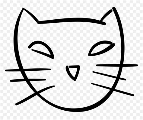 Halloween Cat Face Outline Outline Cat Face Png Transparent Png Vhv