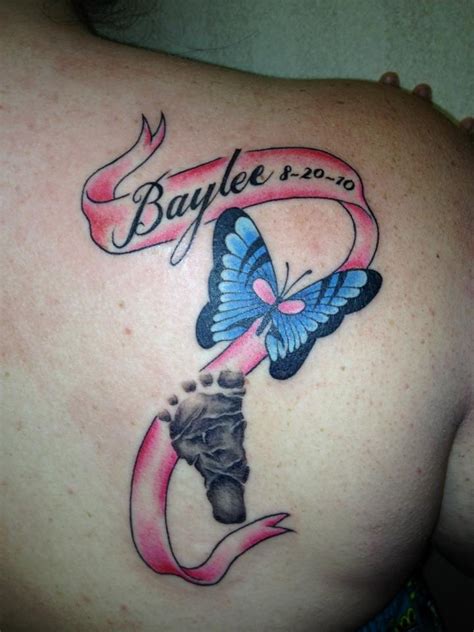 See more ideas about loss tattoo, tattoos, tattoos for daughters. butterfly & Baby foot print | Atomic Wave Tattoo Sneads ...