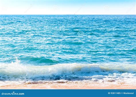 Ocean Surface With Waves Near The Beach Stock Image Image Of