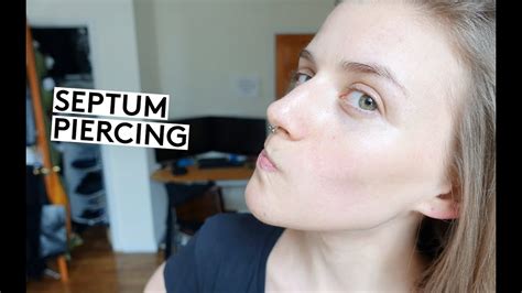 My Septum Piercing Experience Fear Pain Healing Youtube