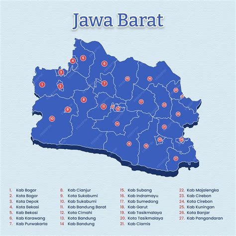 Premium Vector West Java Map Template For Vector Assets