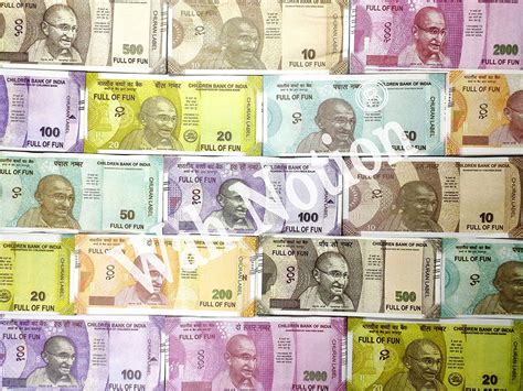 Wah Notion® Dummy Indian Fake Currency Notes 200 Units Each