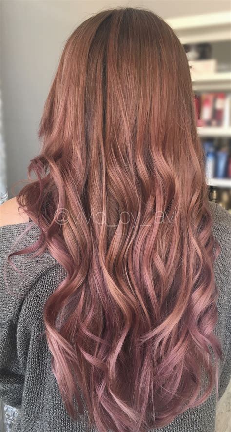 Dusty Rose Done By Vivid By Lavi Instagram Balayage Color Specialist On H Dusty Rose Done