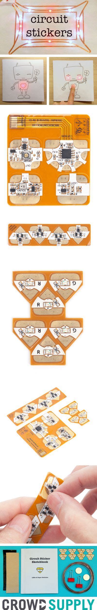 An innovative set and easy to assemble a circuit; Circuit Stickers Peel and Stick Electronics for crafting ...