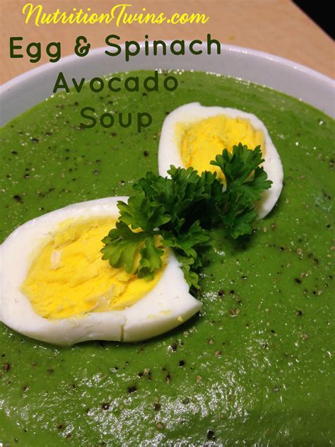 Top with parmesan cheese, if desired. Egg & Spinach Avocado Soup | Nutrition Twins