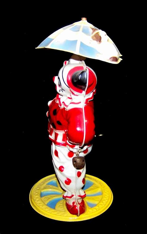 Vintage Wind Up Mechanical Plastic Bimbo Dancing Clown By Irwin Toys