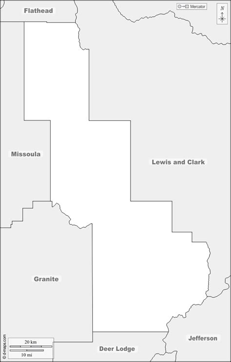 Condado De Powell Mapa Gratuito Mapa Mudo Gratuito Mapa En Blanco