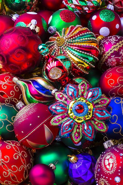 Colorful Christmas Ornaments Photograph By Garry Gay