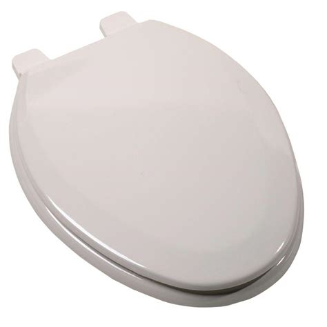 Comfort Seats Antimicrobial Elongated Closed Front Toilet Seat In White