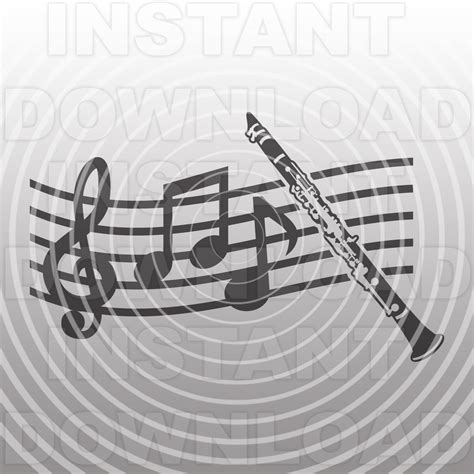 Clarinet Svg Filemusic Notes Svgmarching Band Svgmusical Instrument