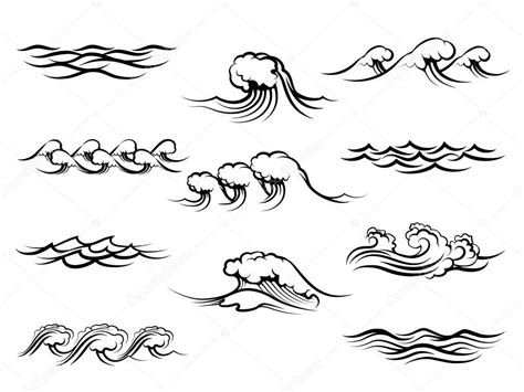 Ocean Or Sea Waves Stock Vector Image By ©vectortatu 113126704