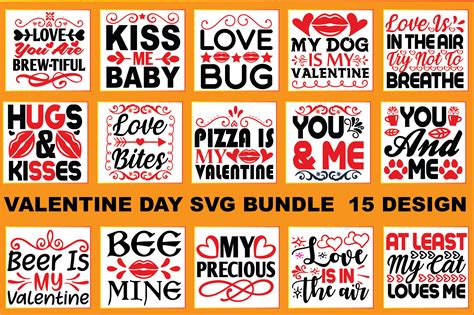 Valentine Day Svg Bundle Graphic By Blackgraphich · Creative Fabrica