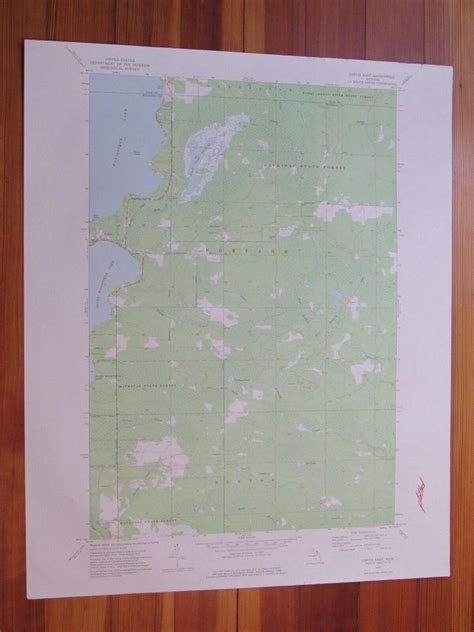 Curtis East Michigan 1977 Original Vintage Usgs Topo Map 1977 Map