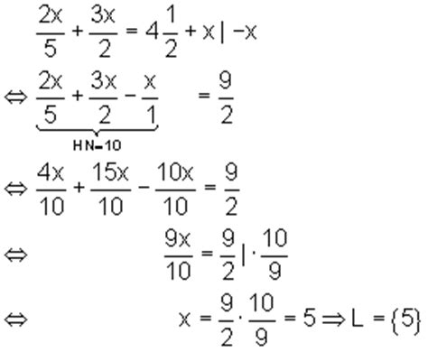 Sieht beispielsweise wie folgt aus: Lösungen Lineare Gleichungen Brüche, Klammern • Mathe ...