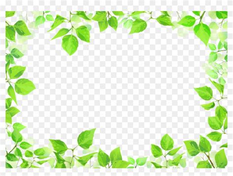 Green Transparent Leaf Corner Border Hd Png Download 1191x842