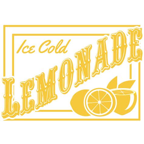 ice cold lemonade pvc party sign decoration 25cm x 18cm partyrama