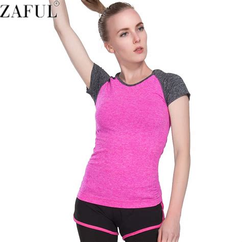 zaful women sports t shirt quick dry breathable sport shirt gym fitness tops workout shirt