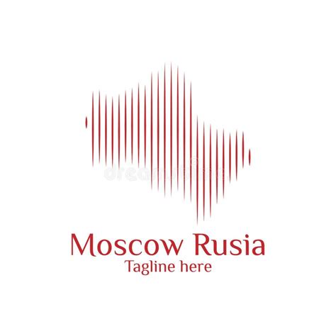 Modern Moscow Russia Wave Logo Template Designs Vector Illustration