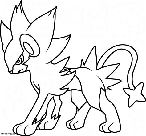 1533002301 luxray pokemon a4 coloring page