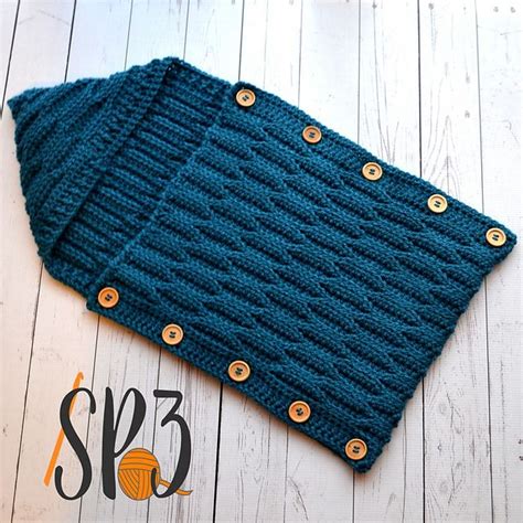 Button Up Waves Hooded Cocoon Pattern By Sweet Potato 3 Crochet Baby